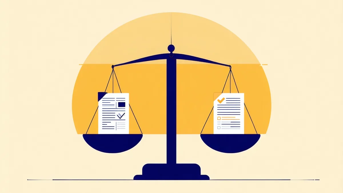 Abstract visual representing balance and fairness in AI-driven resume screening