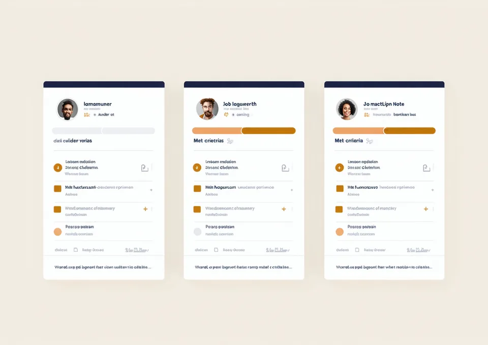 Hirefathom dashboard showing a ranked candidate shortlist with AI reasoning labels for each applicant